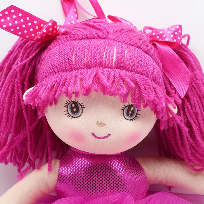 Мягкие Модные Мини-куклы для девочек, плюшевое и мягкое кружевное платье, игрушки для девочек, подарки на день рождения, первая мини-кукла для маленьких девочек, 45 см