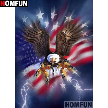

HOMFUN Full Square/Round Drill 5D DIY Diamond Painting "Animal eagle" 3D Embroidery Cross Stitch 5D Home Decor A15175