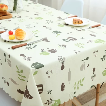 

Pastoral Plaid Rectangular Waterproof Tablecloth Fabric Pvc Tea Table Cloth Waterproof Oilproof For Table Cover Plastic For Home