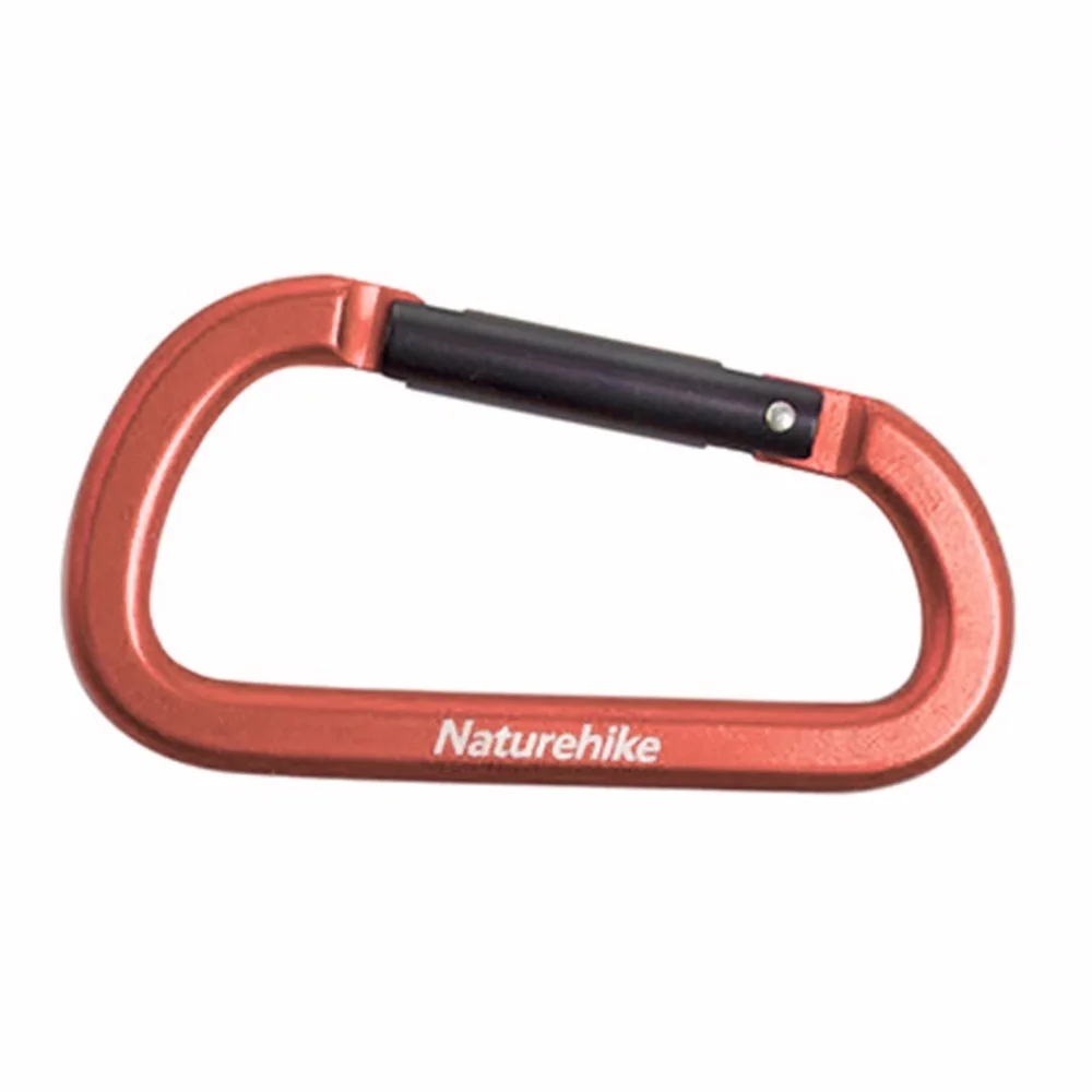 Naturehike 8cm D type multi-purpose buckle Aluminum Carabiner Mountaineering Buckle keychain Hiking Climbing Snap Hook Naturehike 8cm D type multi-purpose buckle Aluminum Carabiner Mountaineering Buckle keychain Hiking Climbing Snap Hook