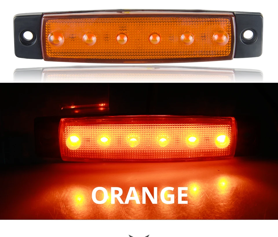 Aceersun LED Red White Blue Amber Clearence Car Truck Bus Lorry Trailer Side Marker Indicators Light Lamp 24V 12V Warning Light (9)