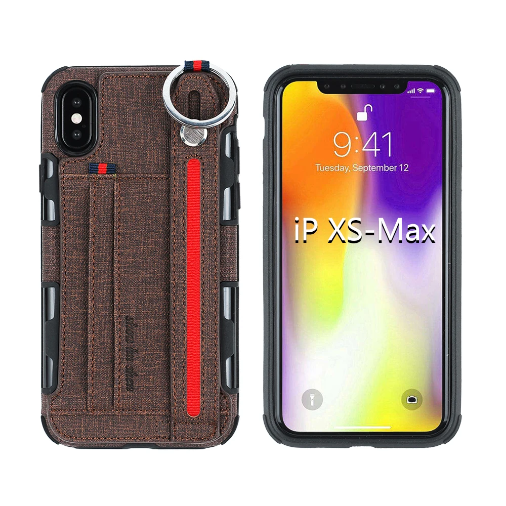 Джинсовый браслет из искусственной кожи чехол для iPhone X XS MAX XR 6 6s 7 8 Plus противоударный флип многофункциональный чехол-кошелек с отделением для карт - Цвет: Coffee