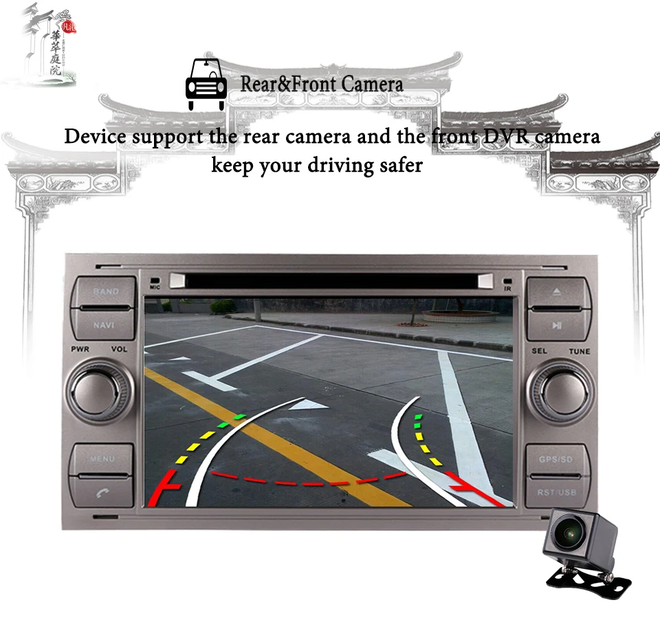 Flash Deal 2 din Android 9.0 Octa Core Car DVD Player GPS Navi for FORD FOCUS/MONDEO/C-MAX with Audio Radio Stereo Head Unit Auto Sat Navi 11