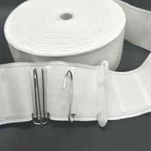 50 шт., металлическое подвесное кольцо для крючков, занавесок из нержавеющей стали, белые пластиковые крючки, аксессуары для занавесок, высокое качество, CP056-30