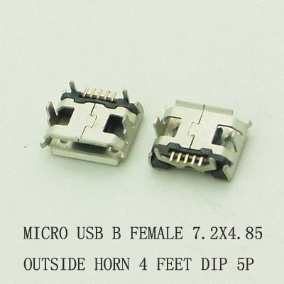 10pcs Micro USB 5Pin Jack Female Socket B type 4.85 horn connector for Tail charging Mobile phone DIP 10pcs Micro USB 5Pin Jack Female Socket B type 4.85 horn connector for Tail charging Mobile phone DIP