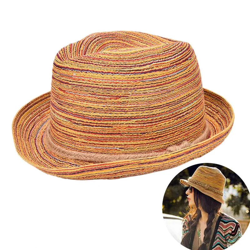 Buy Sombreros Women Colorful Straw Sunhats Summer Jazz