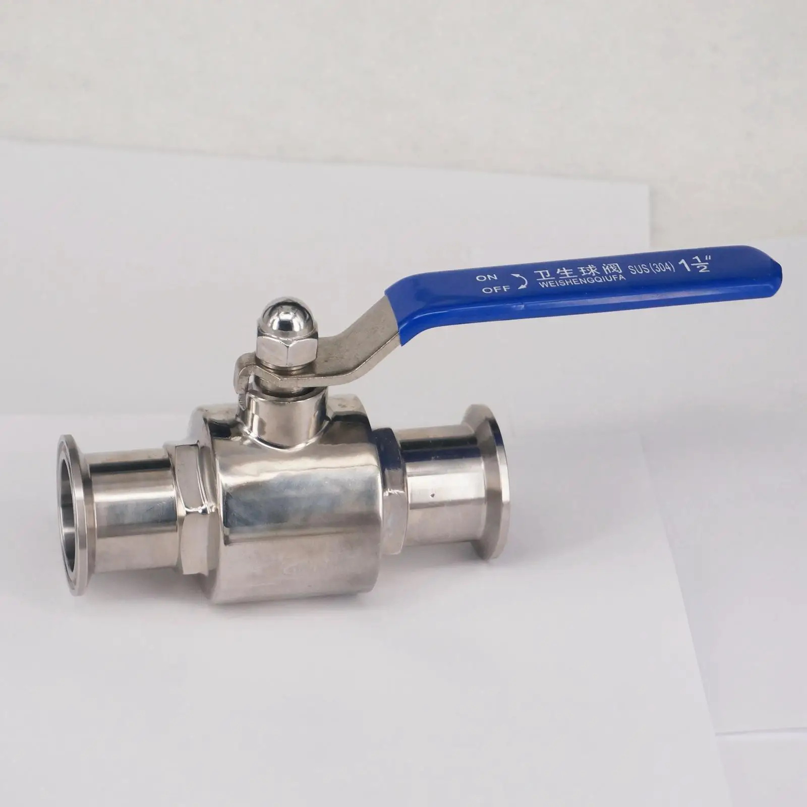 1 1/2" 38mm 304 Stainless Steel Sanitary Ball Valve Tri Clamp Ferrule