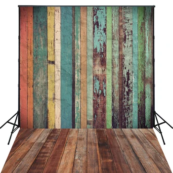 

4X6ft Art Fabric Vintage Wood Theme Photo Backdrop For Kids Photo Shoots D7570