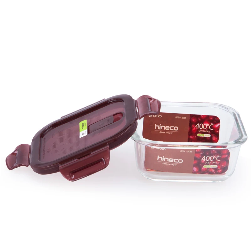 510ml fresh glass food rice dish storage containers box with airtight