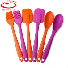Силиконовый крем Кухня посуда набор(3 предмета) \ шпатель, ложка, набор кисточек для смазывания инструментов для приготовления тортов