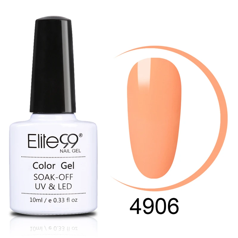 R-4906 Elite99 10 мл Macaron цветной УФ гель лак для ногтей светодиодный Гель-лак для маникюра флуоресцентный дизайн ногтей гель для дизайна ногтей стойкий лак - Цвет: R-4906