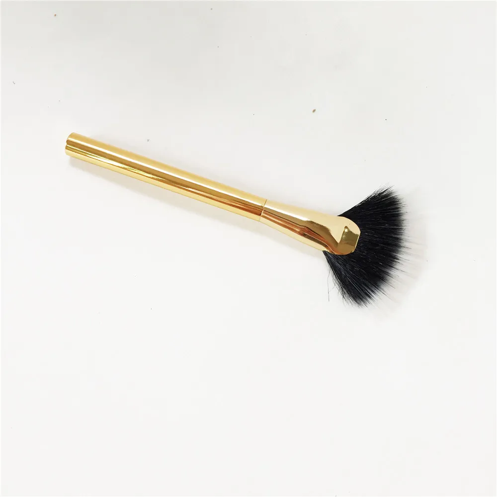 bdbeauty TT Fan Girl Fan Brush Portable Dual Fiber Golden Fan brush for