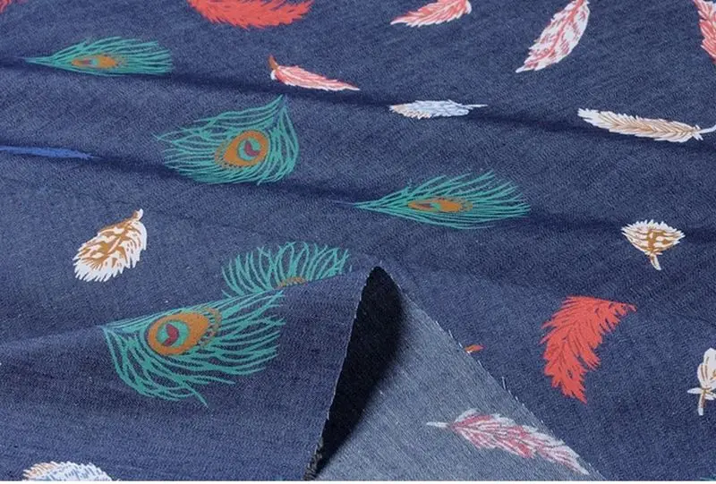 Xineanji Высококачественная тонкая джинсовая ткань с рисунком для джинсов и платьев летом Лидер продаж TJ1283
