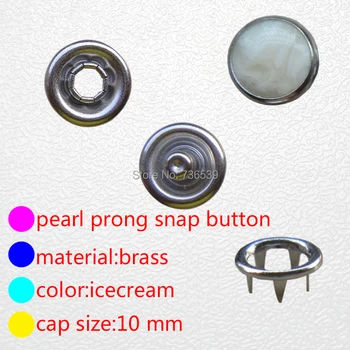 

FREE SHIPPING 1500sets 12mm good quality pearl prong snap button for shirt clothes