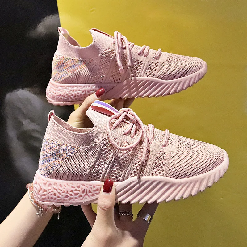 The summer new breathable socks shoes female Korean version of Joker casual shoes female student running shoes white shoes