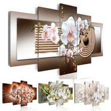 

( No Frame ) Canvas Print Modern Abstract Floral Flower Orchid Painting Home Decoration, Choose Color & Size