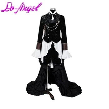 

Anime Black Butler Ciel Phantomhive Black Suit Outfit Cosplay Party Costume Dress Custom Made
