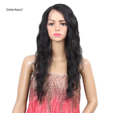 26inch Wavy Synthetic Wig Long Black Wig Lace Front Synthetic Heat Resistant Wig Women Hair Glueless Lace Wig Golden Beauty 26inch Wavy Synthetic Wig Long Black Wig Lace Front Synthetic Heat Resistant Wig Women Hair Glueless Lace Wig Golden Beauty