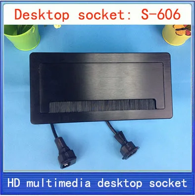 Настольная розетка/гнездо из алюминиевого сплава Видео Аудио HDMI USB RJ45 розетка для