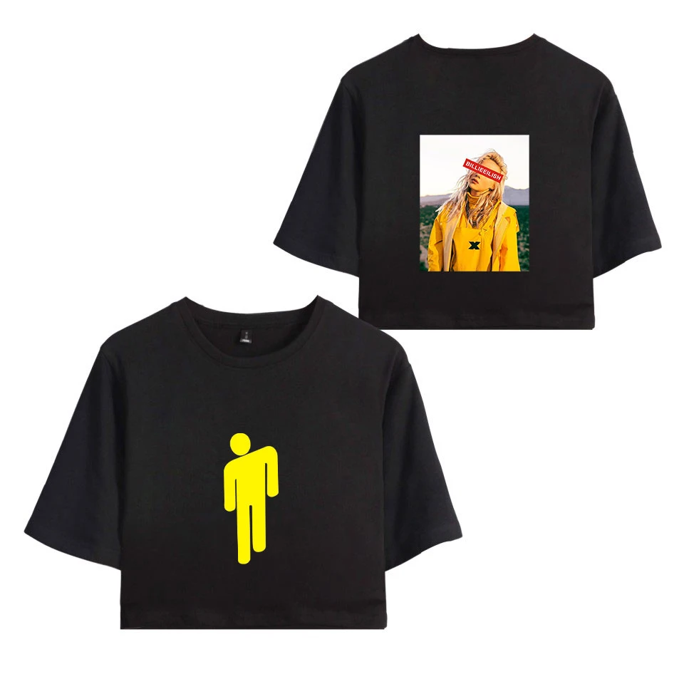 

2019 New print singer Billie Eilish Summer Shorts T-shirts Women Sexy Clothes Hot Sale Casual Harajuku t-shirts fashion