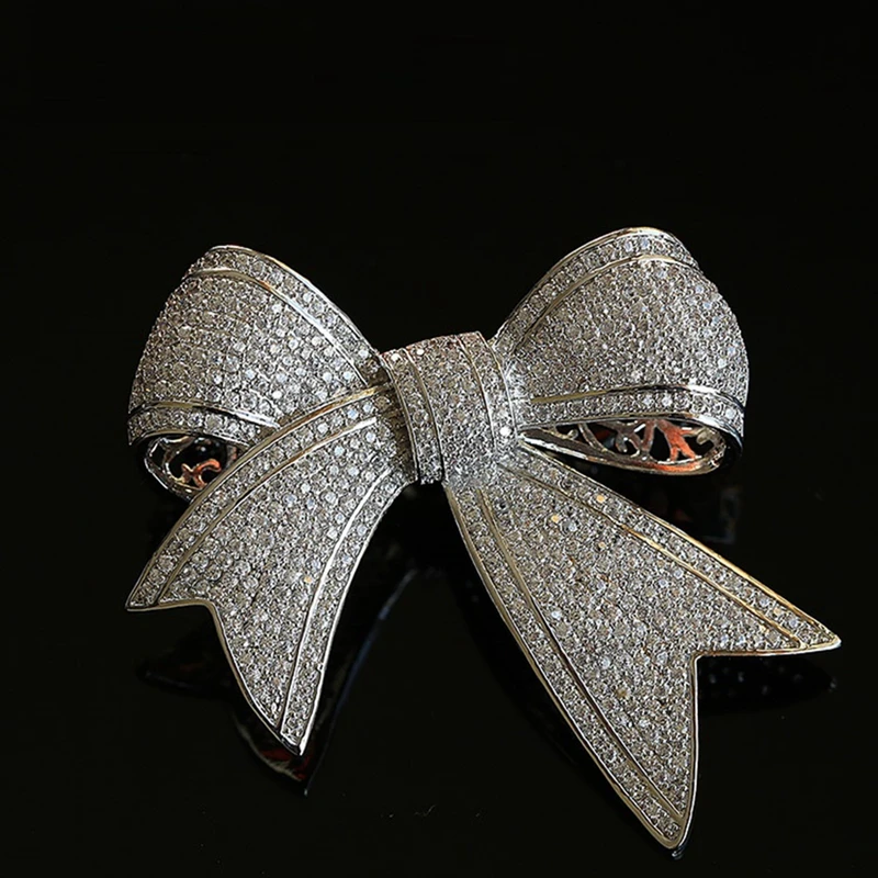 Victorian Bow Brooch, Embossed Silver Ribbon Bow Brooch, Vintage 1940s  Brooch, Retro Forties Bow 