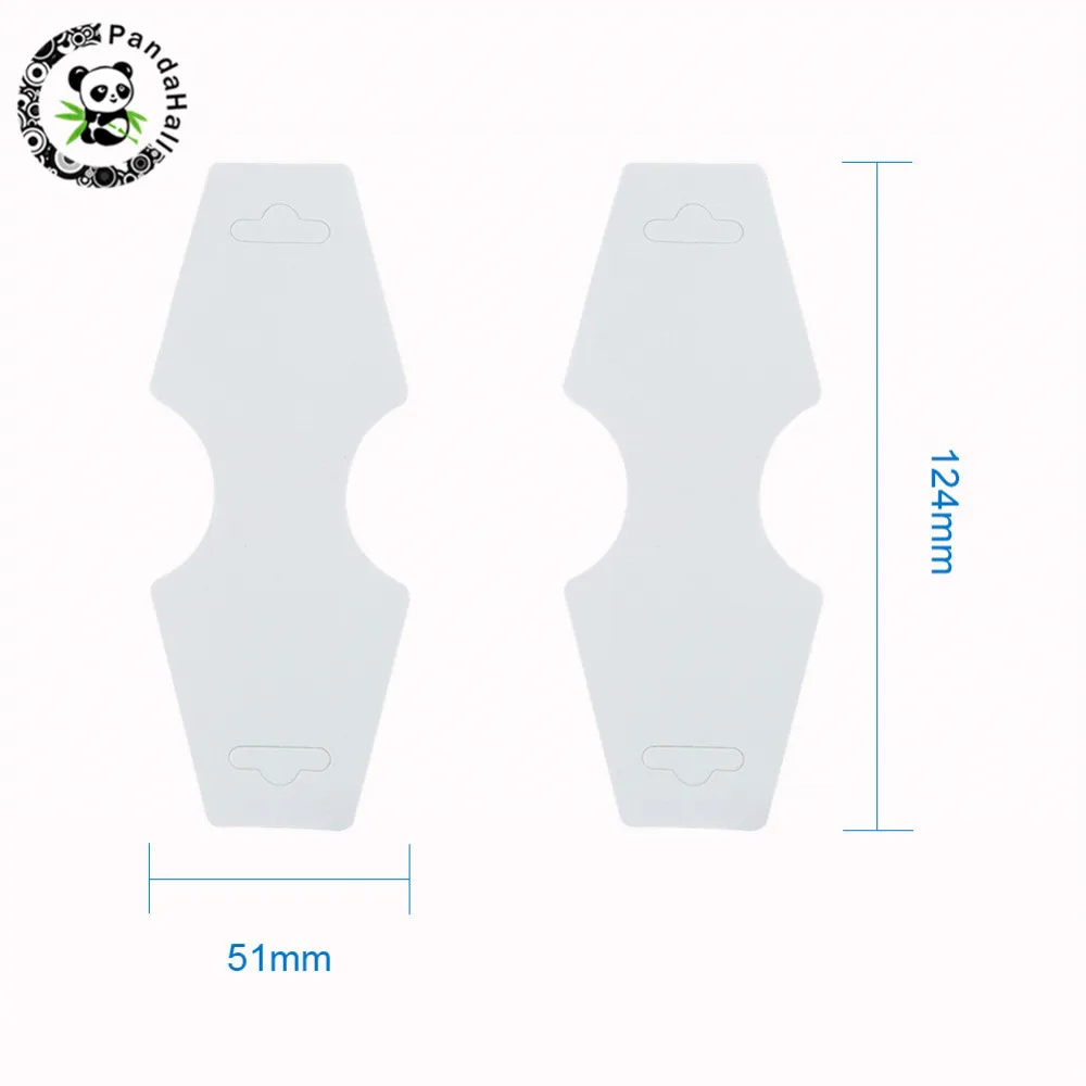 50 de tarjetas de exhibición de joyería de collar blanco, etiquetas de cartón, 124x51mm - AliExpress Joyería y accesorios