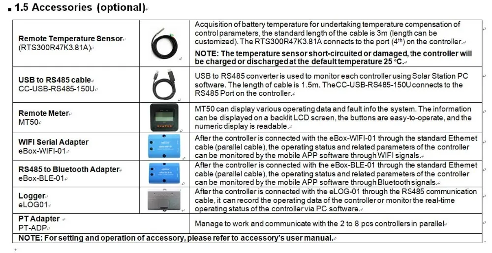 accessories optional