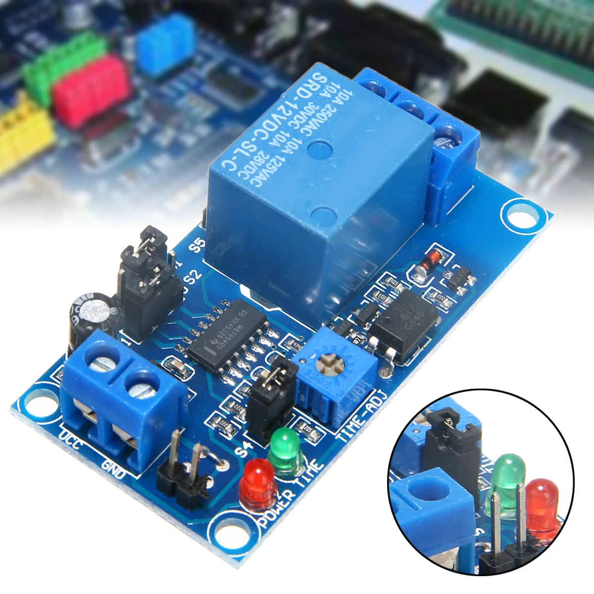 DC 12V Normally Open Type Triggered Delay Switch Time Delay Relay Module Circuit Timer Timing Board Switch Trigger