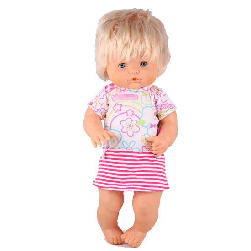 Одежда для кукол 41 см Nenuco Doll y su Hermanita оригинальное облегающее платье в полоску