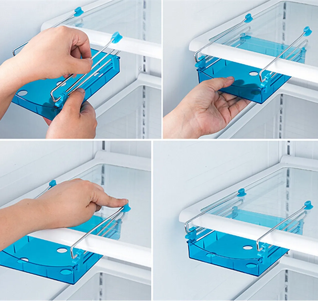 Multipurpose Fridge Storage Sliding Drawer Refrigerator Organizer Space