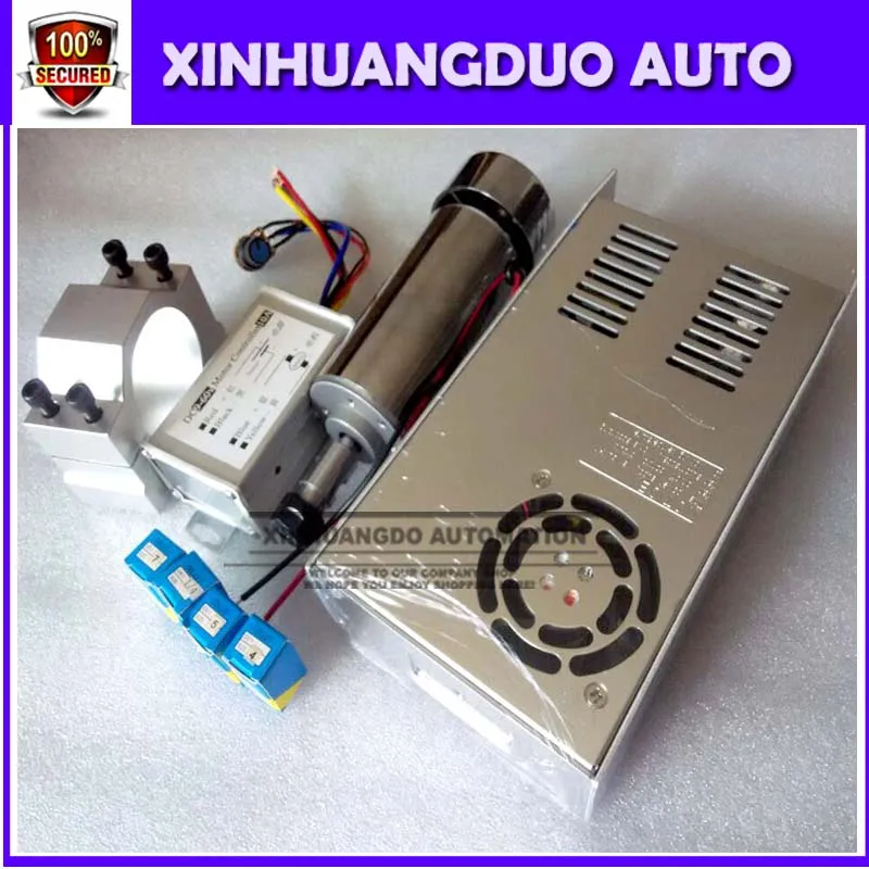 

cnc spindle 400W air cooled milling Motor & high speed spindle power converter &52mm clamp &5pcs er11 collet for DIY engraving