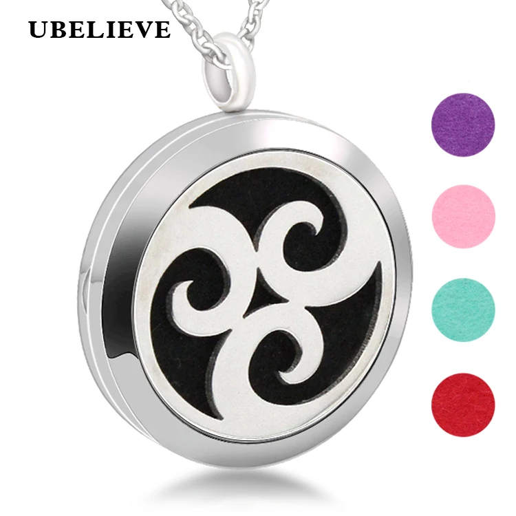 

Aromatherapy Locket Jewelry Silver Round Essential Oil Diffuser Necklace With Pads Magnetic Aroma Scent Diffuer Locket Pendant