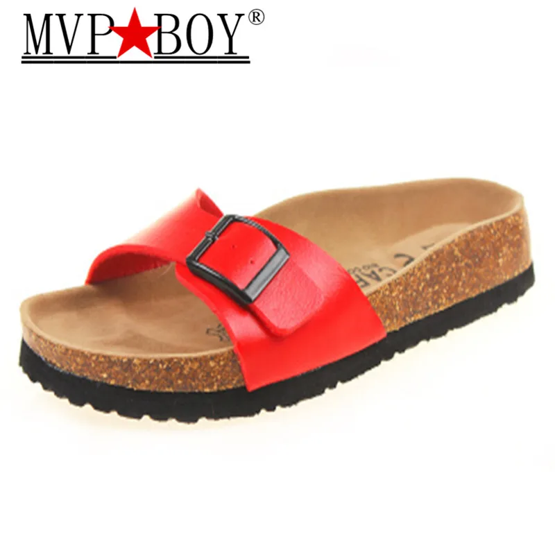 

35-43 plus size men/women cork sandals famous brand flower printing flip flops unisex buckle slippers beach sandals men Babouche