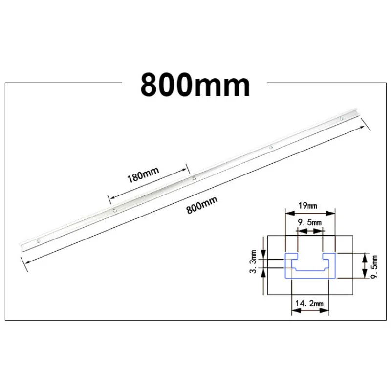 800 мм алюминиевый Т-образный деревообрабатывающий Т-образной Трак/слот 500 мм/600 мм/800 мм Т-треки для стола маршрутизатора Прямая поставка