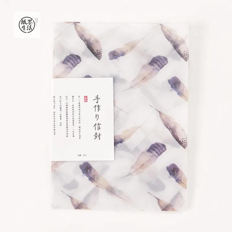 3 конверта и герметичные наклейки/Упаковка карта в стиле ретро цветок серии конверт из пищевого пергамента Подарочная Корейская Канцелярия - Цвет: 8