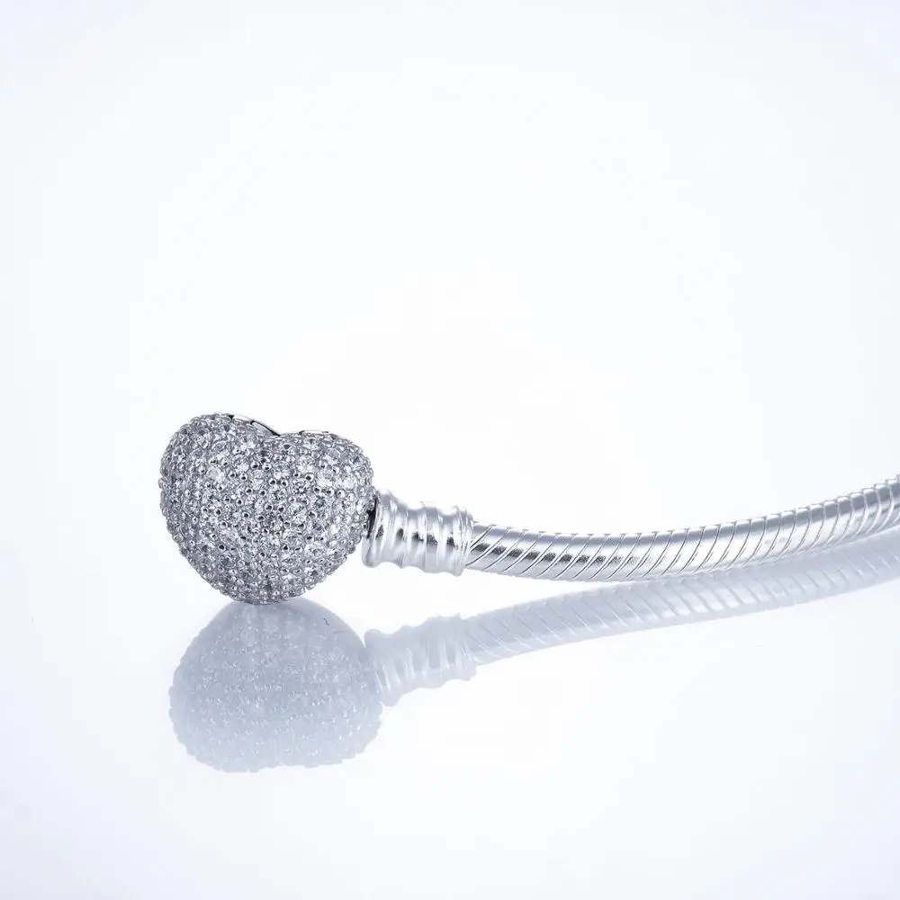 Silver Heart-shaped Lock Inlaid 4