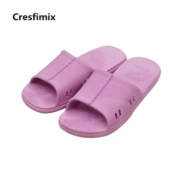 

Cresfimix sandalias mujer women casual open toe bathroom slides female cute light weight indoor slippers zapatillas de mujer