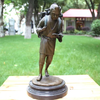 

Happy reading Lang bronze figures decorated crafts jewelry Home Furnishing birthday gift club office decoration