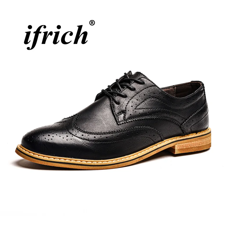 Calçado brown Masculinos Casual Flats Estilo Shoes Britânico Não Up Toe Homens Brogue Marrom Apontou Dos Black Moda Sapatos Lace Preto deslizamento qtTRwtg