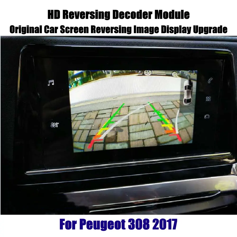 

HD Reverse Reversing Parking Camera For Peugeot 308 408 2017-2020 Rear View Rearview Backup Camera Decoder Accesories Alarm