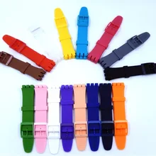 XBERSTAR наручные часы ремешок для Swatch 16 мм 17 мм 19 мм 20 мм резиновый силиконовый сменный ремешок для часов браслет аксессуары