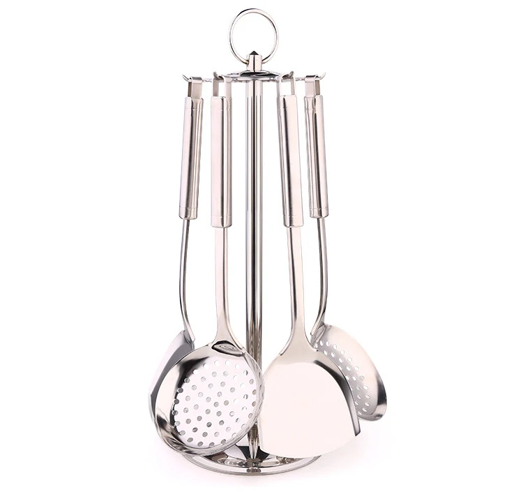 RUDAO 7 шт./компл. Многофункциональный Нержавеющая сталь Кухня набор посуды ручка Кухня Пособия по кулинарии инструменты для ухода за кожей комплект Тернер