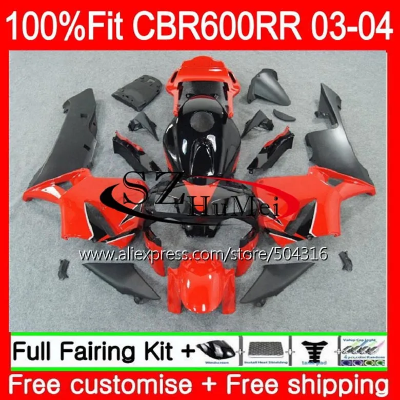 

Injection For HONDA CBR 600RR 600F5 CBR600 RR 03 04 50SH18 red black CBR600RR F5 03 04 CBR600F5 CBR 600 RR 2003 2004 Fairings