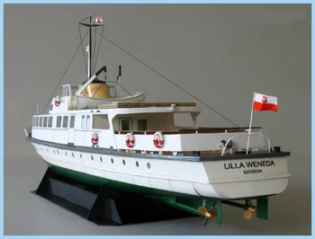 

DIY Paper Model 1:100 Polish Coast Ferry Ship Lilla Weneda Assemble Hand Work 3D Puzzle Game Kids Toy