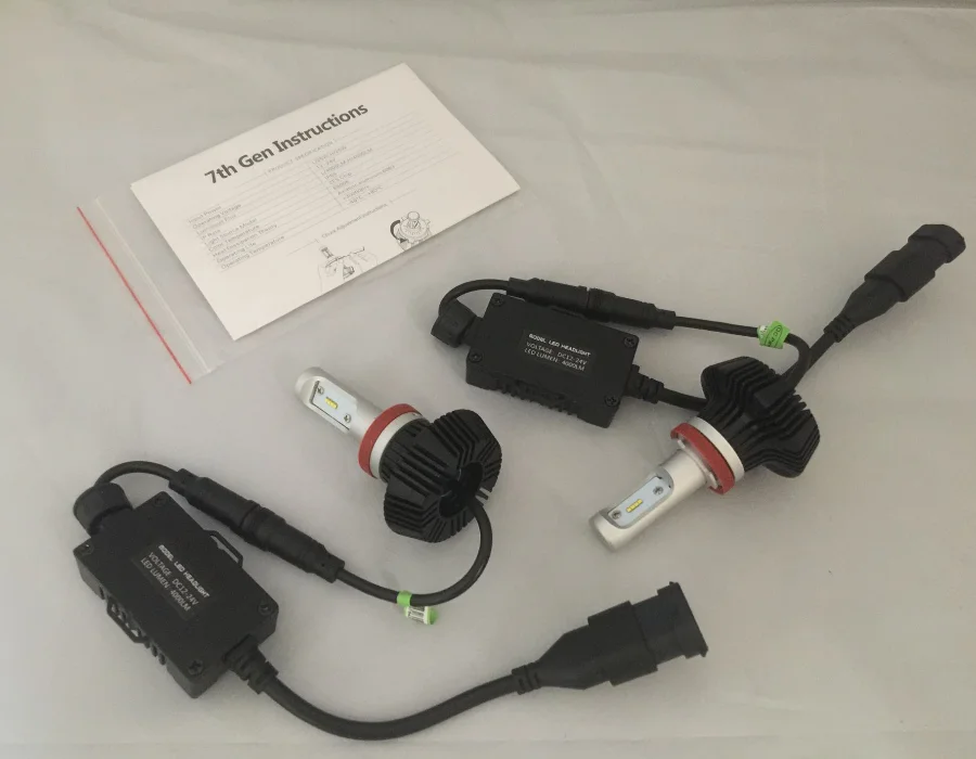 

G7 7S S7 FLIPS PHILIP h11 H8 H16JP Car LED Headlight Bulbs Auto Headlamp All in one LUXEON ZES LUMILED Chips 7th Fanless 8000LM