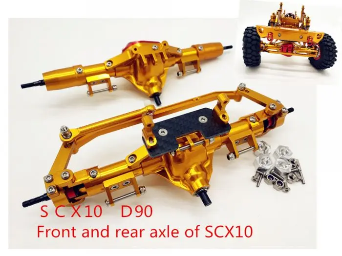Rc Car Complete Alloy Front And Rear Axle CNC Machined For 110 Rc D90