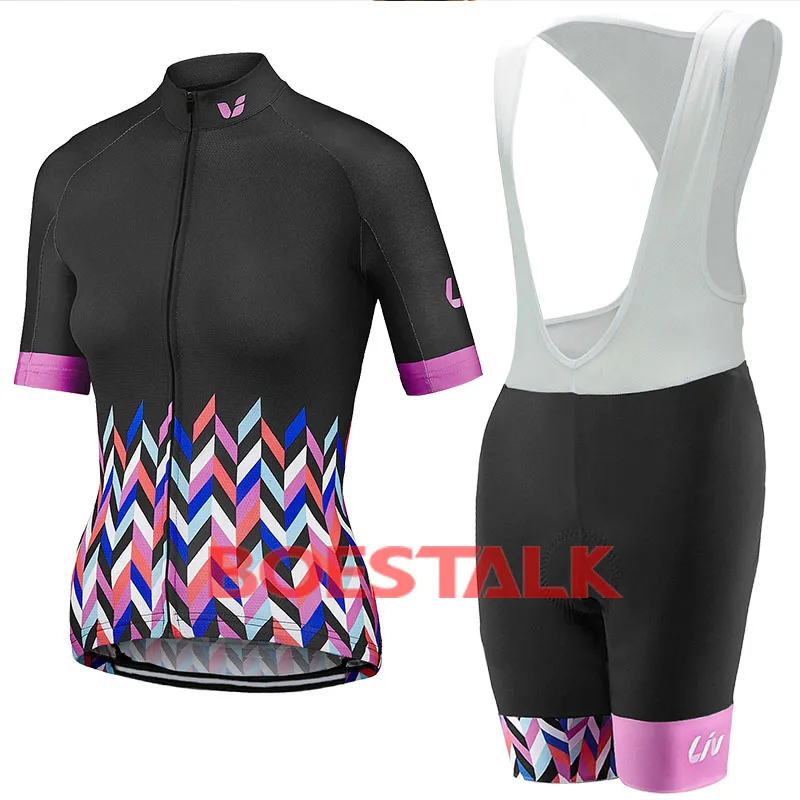 Велосипедный костюм комплект футболки женские летние с коротким рукавом Велоспорт Джерси комплект MTB Одежда быстросохнущая одежда для гонок велосипеда Ropa Ciclismo - Цвет: set