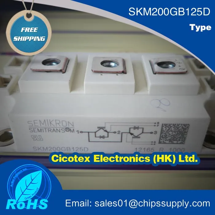 

SKM200GB125D MODULE SKM200GB125 D Dual Half Bridge IGBT MODEL 200A 1200V SKM200GB 125D SKM200G B125D SKM200 GB125D SKM 200GB125D