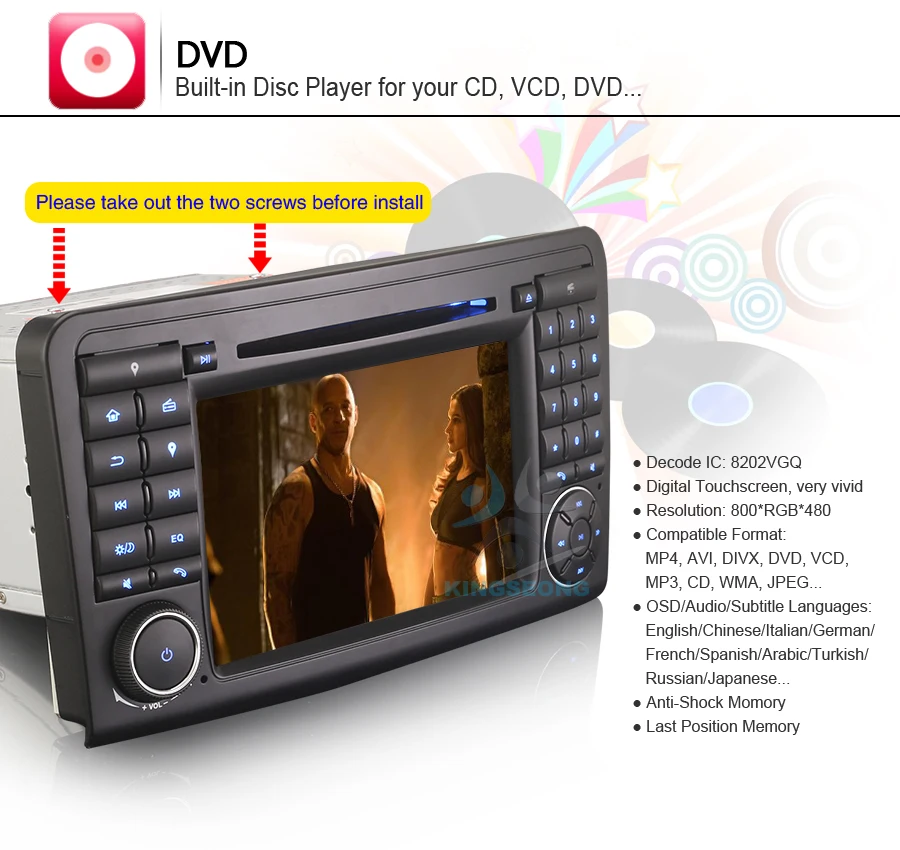 Excellent 7"Android 8.0 Head Unit GPS Navi Wifi MP3 Player DAB+ Radio DTV-IN Car DVD player for Mercedes Benz ML-Class W164 ML330 ML350 17