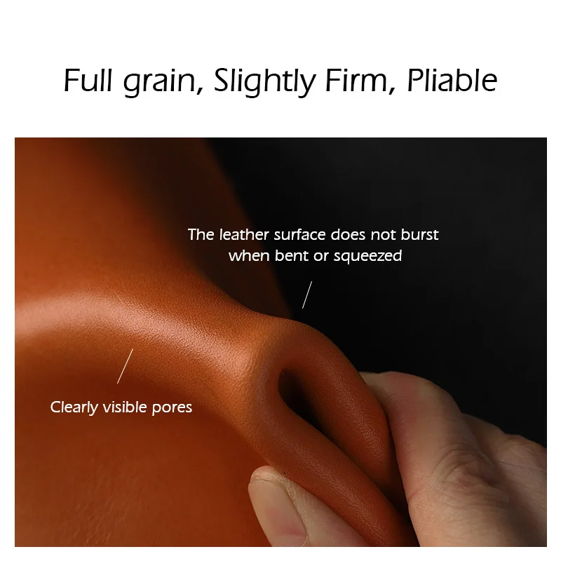WUTA 13x26cm Full grain cowhide waxed bull vegetable tanned leather piece DIY genuine leather material 12Color available leather material